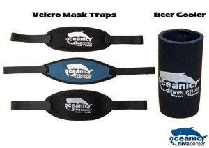 oceanic mask straps & beer coolers